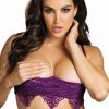 Shirley Of Hollywood Lingerie Purple Grape Draped In Lace Shelf Bra
