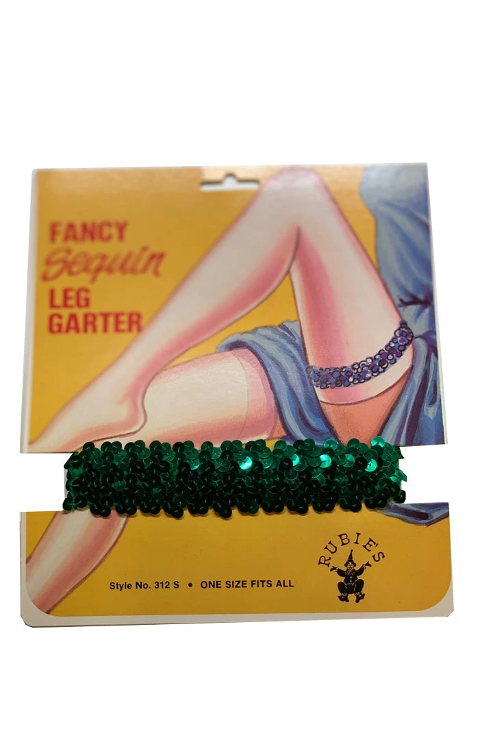 Rubies Dancewear Green Sequin Leg Garter 4 Rubies Dancewear Green Sequin Leg Garter