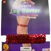 Rubies Red Sequin Leg Garter Dancewear 2 Rubies Red Sequin Leg Garter Dancewear