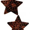 GE Apparel Black & Orange Spider Star Nipple Pasties Accessories