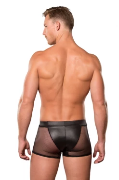 Allure Men's Wet Look Fishnet Shorts Male Thongs