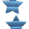 GE Apparel Blue Zig Zag Star Nipple Pasties 2 GE Apparel Blue Zig Zag Star Nipple Pasties