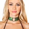 Roma Green Shimmer O-Ring Choker Dancewear