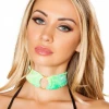 Roma Tie Dye Velvet O-Ring Choker 2 Roma Tie Dye Velvet O-Ring Choker