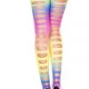 Music Legs Rainbow Cutout Stirrup Leggings