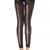 Music Legs Slashed Back Footless Tights Hosiery
