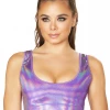 Roma Dancewear Iridescent Purple Crop Top 1 Roma Dancewear Iridescent Purple Crop Top