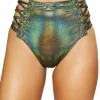 Roma Green High Waist Side Lace Shorts Booty Shorts & Bottoms 2 Roma Green High Waist Side Lace Shorts Booty Shorts & Bottoms