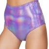 Roma Iridescent Purple High Waist Shorts 1 Roma Iridescent Purple High Waist Shorts
