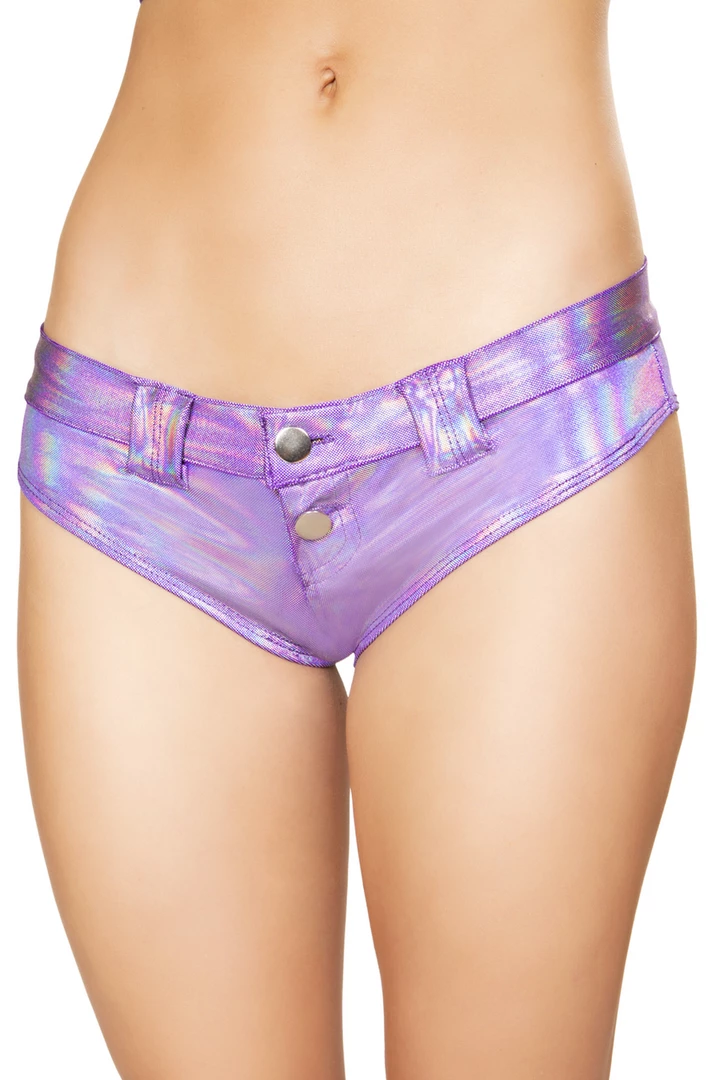 Roma Dancewear Iridescent Purple Booty Shorts With Belt Loops 3 Roma Dancewear Iridescent Purple Booty Shorts With Belt Loops