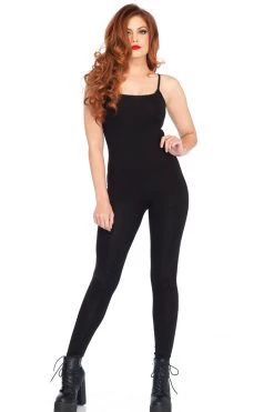 Leg Avenue Black Basic Unitard Jumpsuit Bodystocking Lingerie