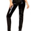 Roma Latex Lingerie Stretch Vinyl Pants - Black