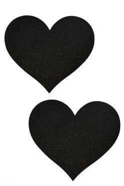 GE Apparel Accessories Black Mini Heart Nipple Pasties