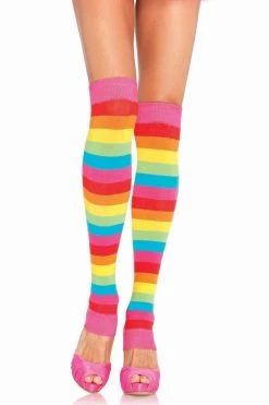 Leg Avenue Bright Rainbow Leg Warmers