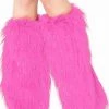 Leg Avenue Ravewear Bright Candy Pink Furry Leg Warmers