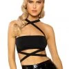 Roma Triple Criss Cross Crop Top