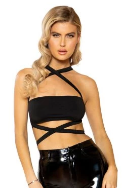 Roma Triple Criss Cross Crop Top