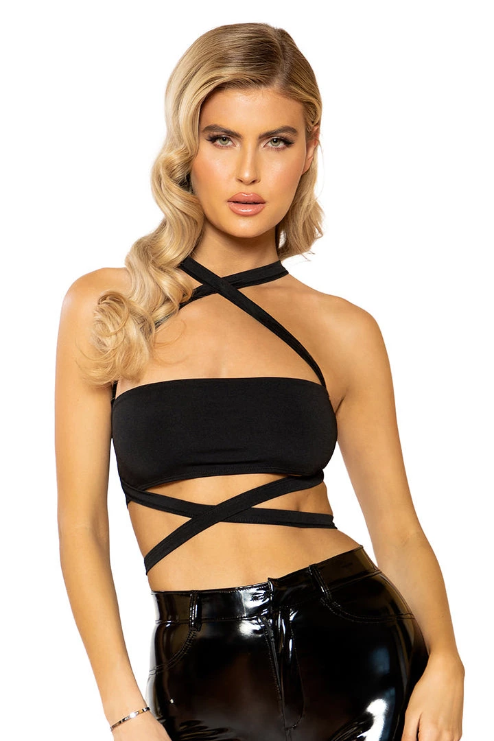 Roma Triple Criss Cross Crop Top 3 Roma Triple Criss Cross Crop Top