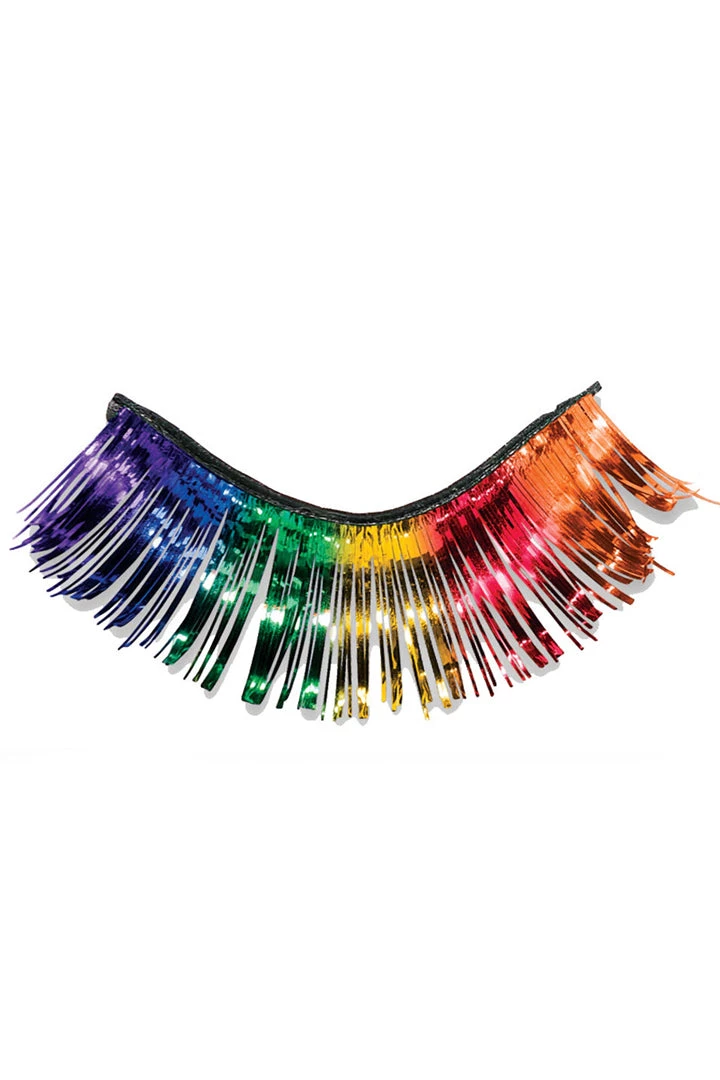 AMSCAN Rainbow Tinsel False Eyelashes 4 AMSCAN Rainbow Tinsel False Eyelashes