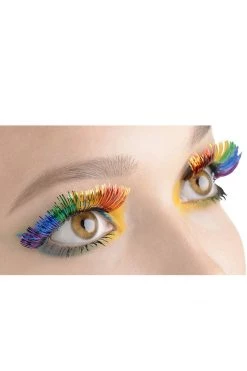 AMSCAN Rainbow Tinsel False Eyelashes