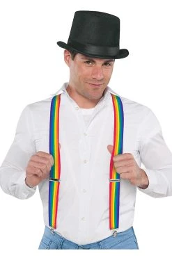 AMSCAN Rainbow Clothing Rainbow Costume Suspenders