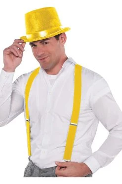 AMSCAN Yellow Costume Suspenders