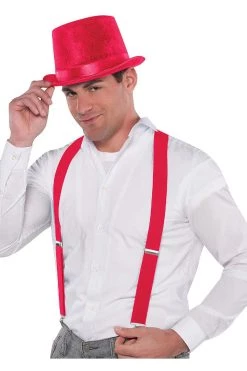 AMSCAN Red Costume Suspenders Ravewear