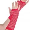 AMSCAN Red Fishnet Gloves Ravewear