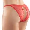 Allure Lingerie Red Enchanted Belle Crotchless Panty