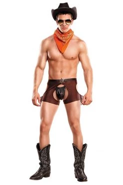 Magic Silk Male Thongs Costumes Cocky Cowboy