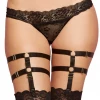 Seven Til Midnight Black Thigh High Leg Harnesses