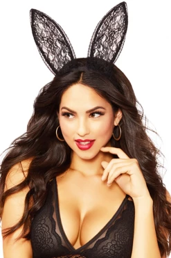 Seven Til Midnight Lace Bunny Ears Lingerie