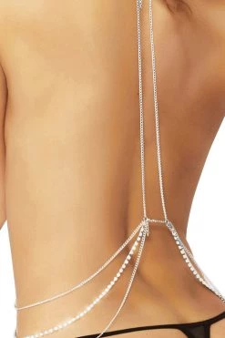 Seven Til Midnight Dancewear Draped Rhinestone Body Chain