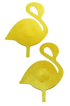 GE Apparel Yellow Flamingo Nipple Pasties