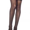 Music Legs Sheer Stripe Thigh High Stockings Hosiery