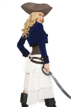 Roma Costumes 6PC Blue Seas Pirate