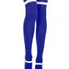 Music Legs Hosiery Striped Thigh High Socks - Royal Blue/White 1 Music Legs Hosiery Striped Thigh High Socks - Royal Blue/White