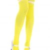 Music Legs Striped Thigh High Socks - Yellow/White Hosiery 1 Music Legs Striped Thigh High Socks - Yellow/White Hosiery