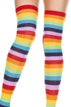 Music Legs All Dancewear Rainbow Acrylic Thigh High Leg Warmers