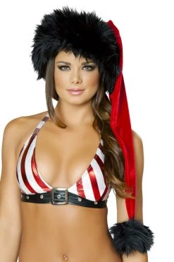 J Valentine Deluxe Red And Black Santa Hat Costumes 7 J Valentine Deluxe Red And Black Santa Hat Costumes