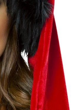 J Valentine Deluxe Red And Black Santa Hat Costumes