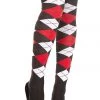 Music Legs Black, Red & White Thigh High Socks