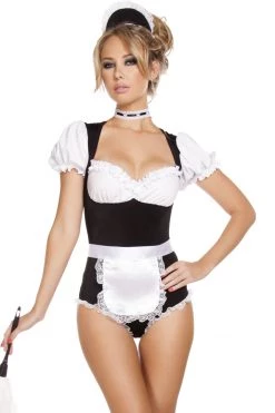 Roma Costumes 4 PC Foxy French Maid Costume