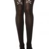 Music Legs Skull Print Opaque Thigh High 1 Music Legs Skull Print Opaque Thigh High