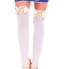 Music Legs Sheer White Thigh High Stockings With Gold Bows Hosiery 1 Music Legs Sheer White Thigh High Stockings With Gold Bows Hosiery