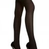 Music Legs Hosiery Black Opaque Thigh High Stockings