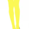 Music Legs Yellow Opaque Thigh High Stockings Hosiery