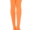 Music Legs Glow In The Dark & Neon Neon Orange Opaque Thigh High Stockings