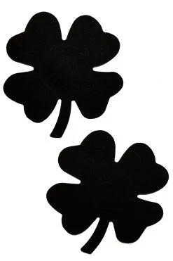 GE Apparel Black Mini Shamrock Nipple Pasties Accessories