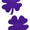 GE Apparel Purple Mini Shamrock Nipple Pasties Accessories